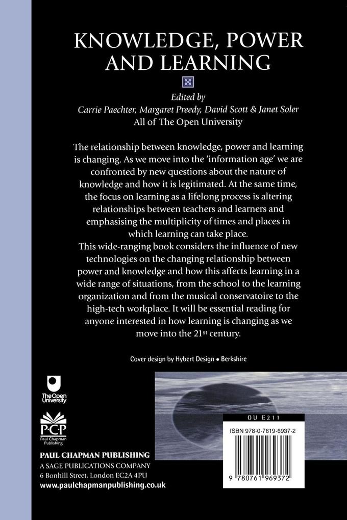 Weitere Ansicht: Knowledge, Power and Learning