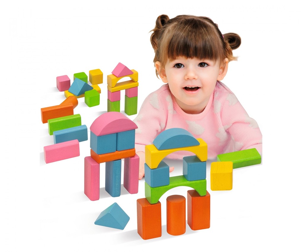 Weitere Ansicht: Eichhorn 100088011 - Bunte Holzbausteine 75-teilig