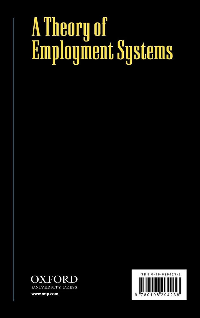 Weitere Ansicht: A Theory of Employment Systems | David Marsden