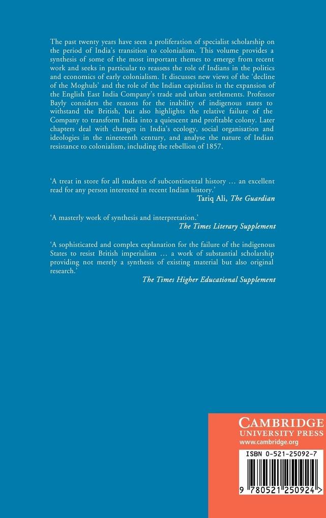 Weitere Ansicht: Indian Society and the Making of the British Empire | Christopher Alan Bayly, C. A. Bayly