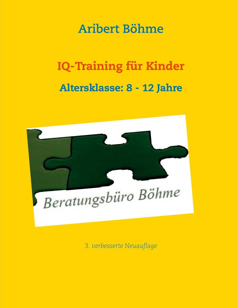 Produktbild: IQ-Training für Kinder | Aribert Böhme