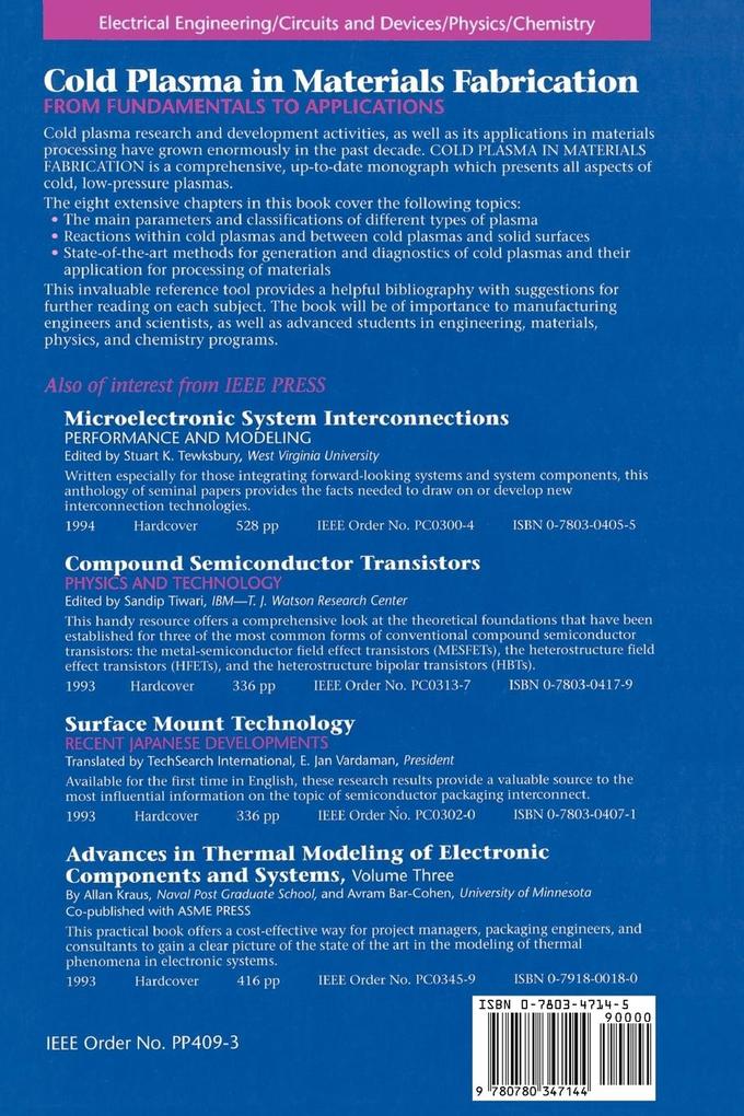 Weitere Ansicht: Cold Plasma Materials Fabrication | Alfred Grill