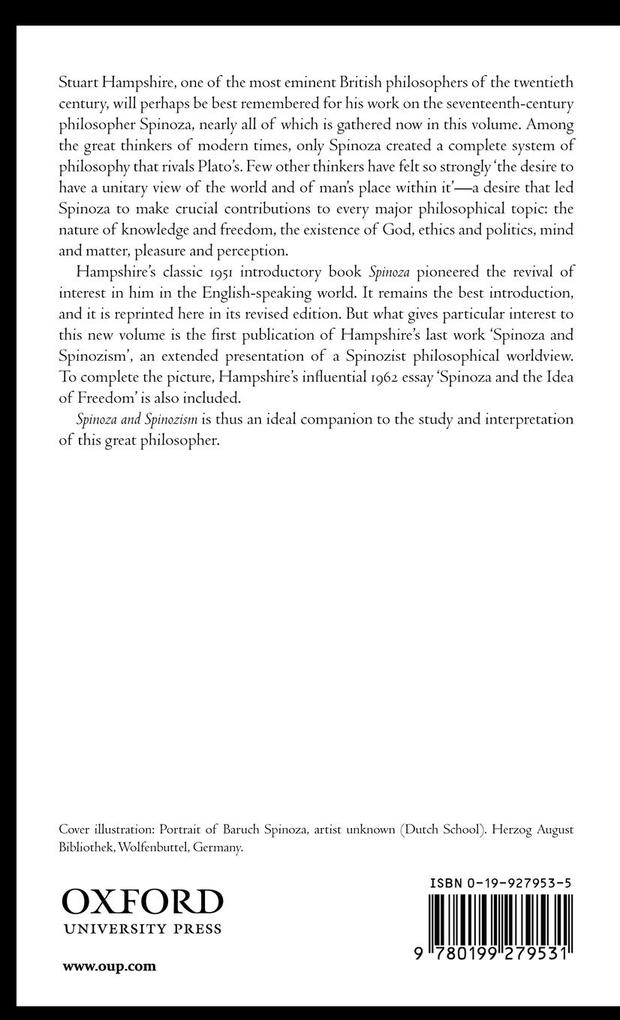 Weitere Ansicht: Spinoza and Spinozism | Stuart Hampshire
