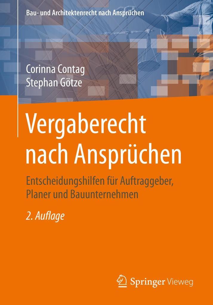 Produktbild: Vergaberecht nach Ansprüchen | Corinna Contag, Stephan Götze