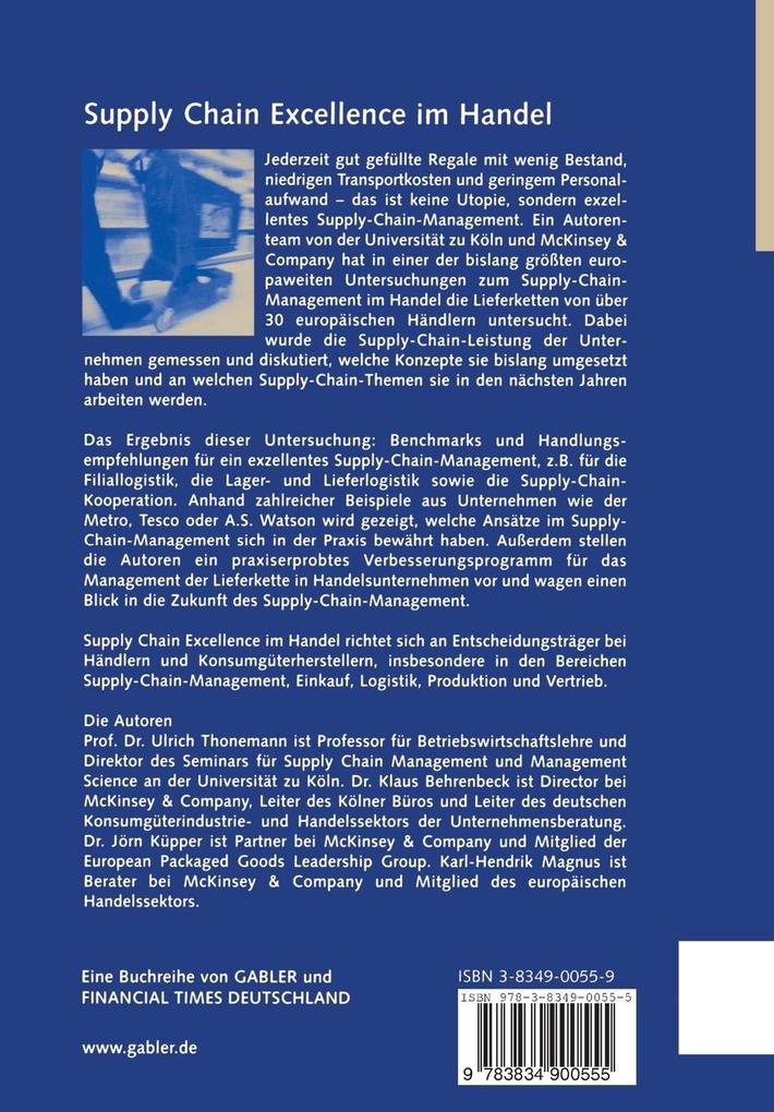 Weitere Ansicht: Supply Chain Excellence im Handel | Klaus Behrenbeck, Jörn Küpper, Karl-Hendrik Magnus, Ulrich Thonemann