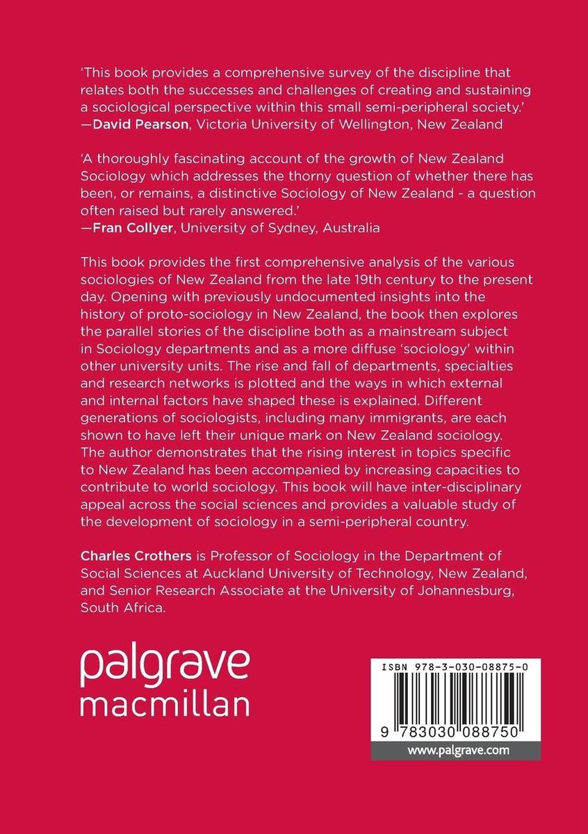 Weitere Ansicht: Sociologies of New Zealand | Charles Crothers
