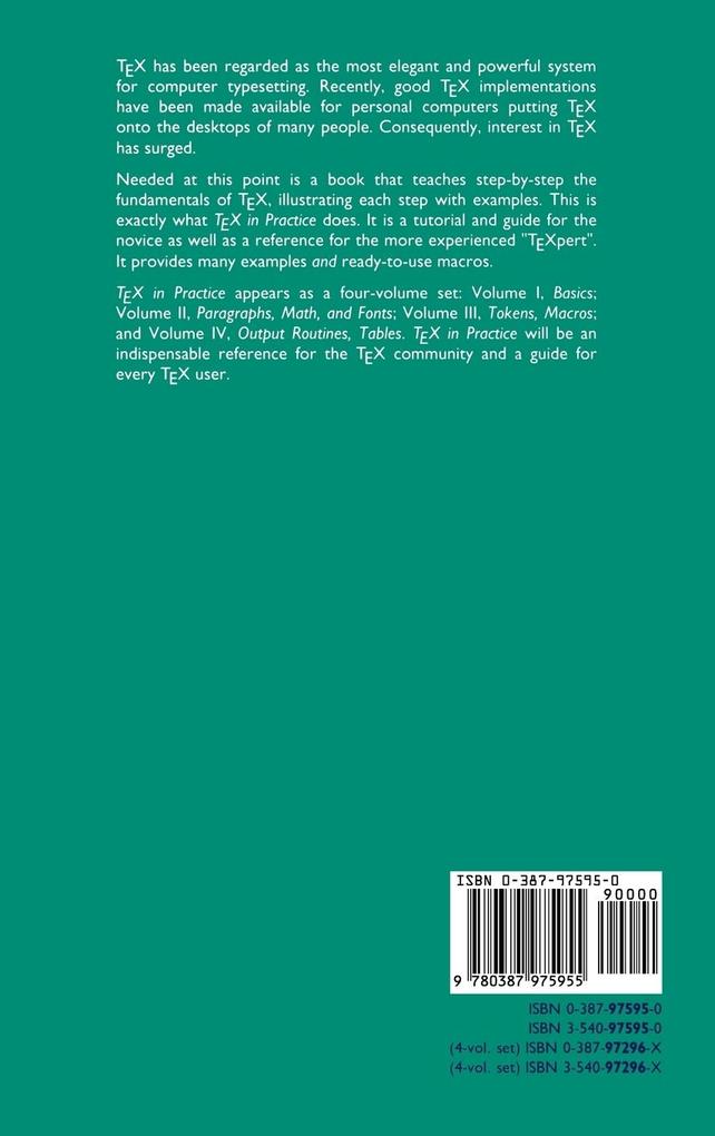 Weitere Ansicht: TEX in Practice | Stephan V. Bechtolsheim
