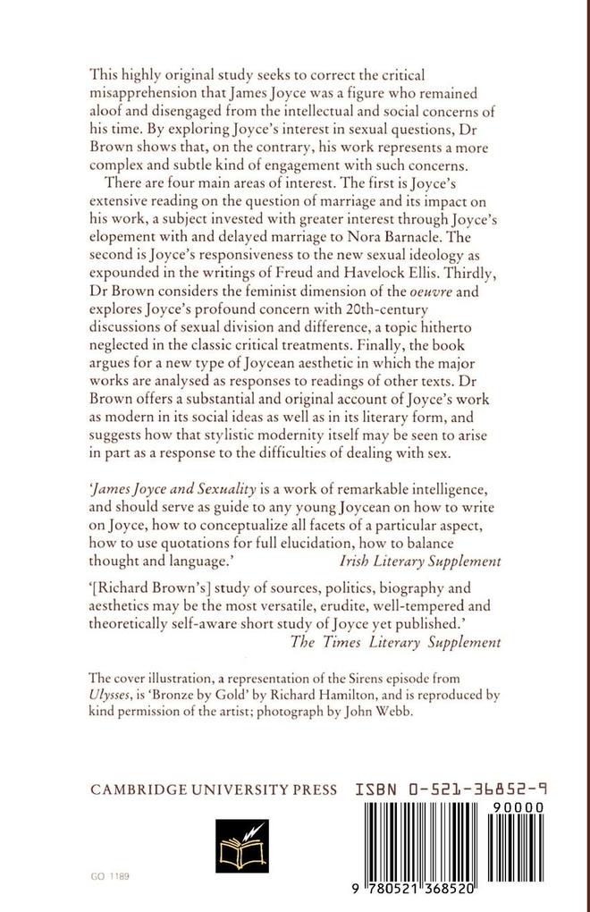 Weitere Ansicht: James Joyce and Sexuality | Richard Brown