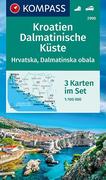 KOMPASS Wanderkarte Kroatien, Dalmatinische Küste 1:100 000
