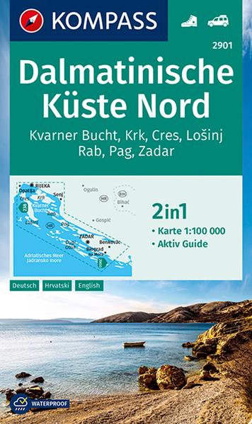 KOMPASS Wanderkarte 2901 Dalmatinische Küste Nord als Blätter und Karten