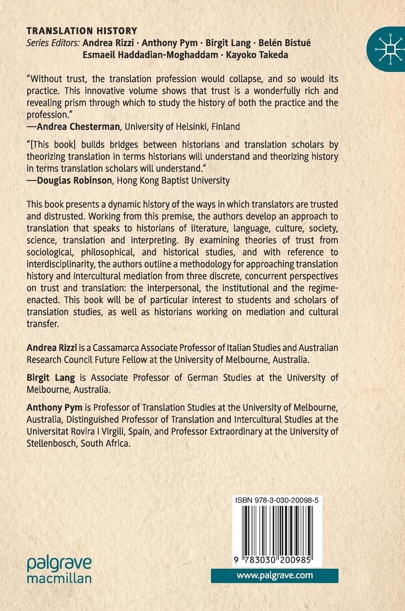 Weitere Ansicht: What is Translation History? | Andrea Rizzi, Birgit Lang, Anthony Pym