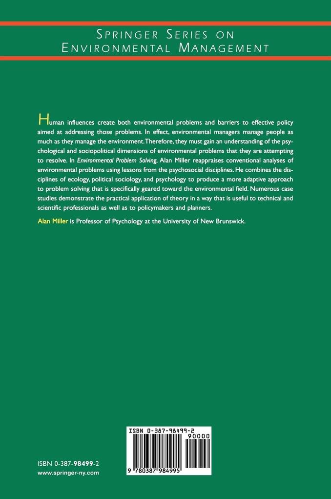 Weitere Ansicht: Environmental Problem Solving | Alan Miller