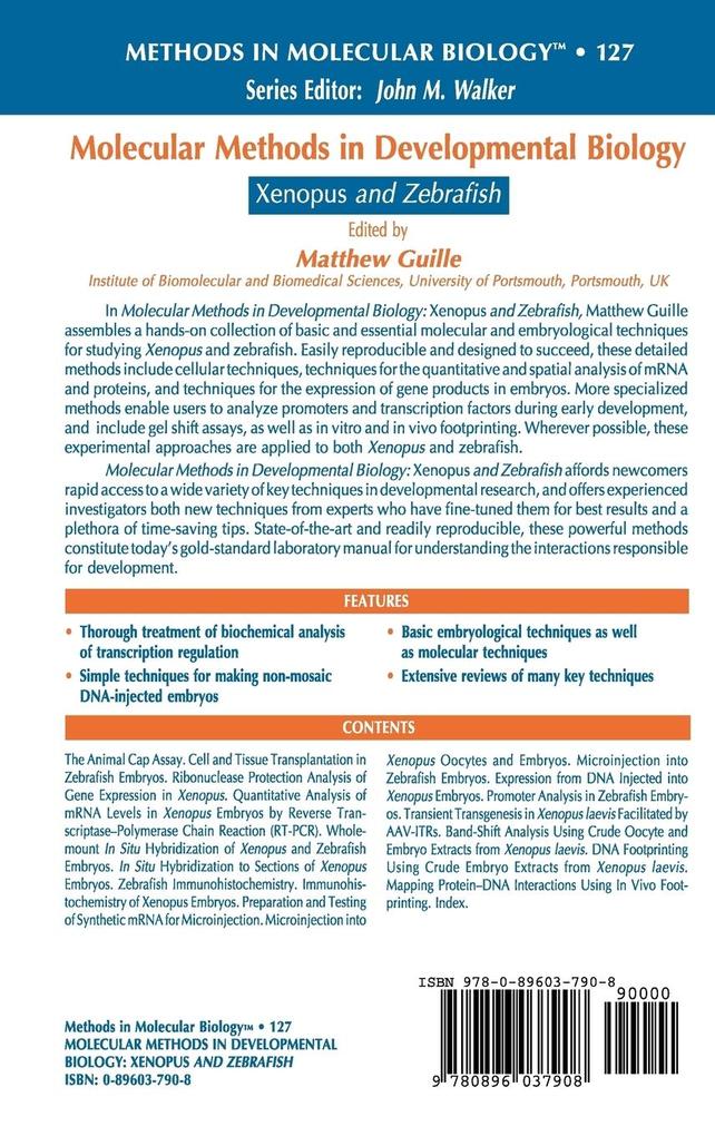 Weitere Ansicht: Molecular Methods in Developmental Biology