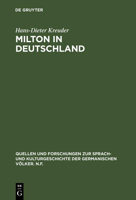 Produktbild: Milton in Deutschland | Hans-Dieter Kreuder