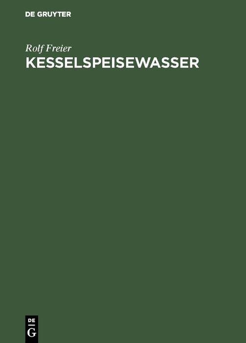 Produktbild: Kesselspeisewasser | Rolf Freier
