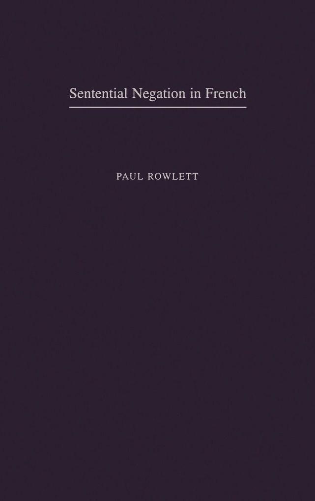 Produktbild: Sentential Negation in French | Paul Rowlett