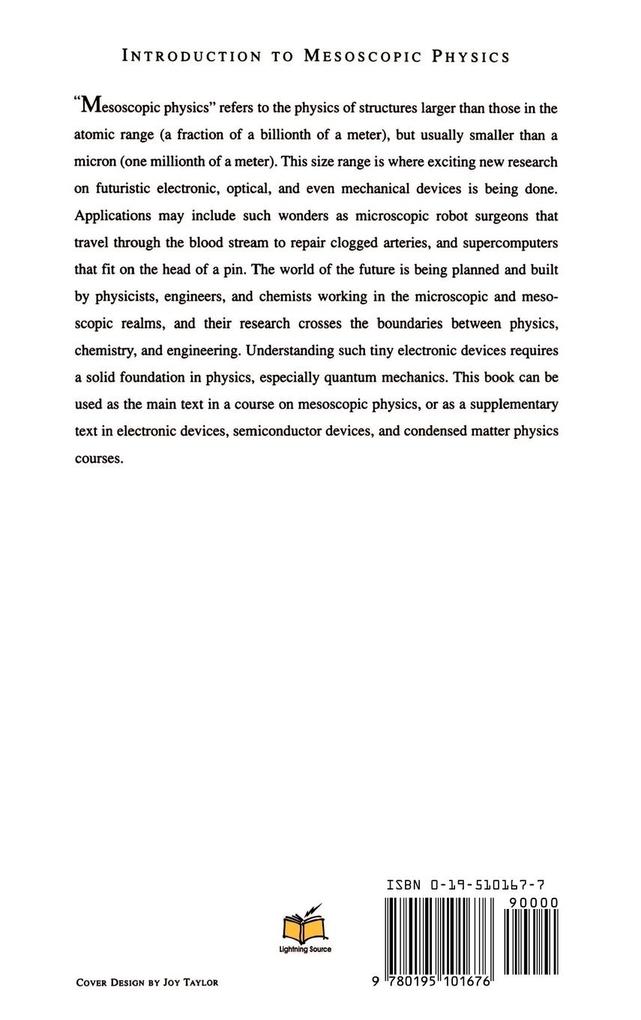Weitere Ansicht: Introduction to Mesoscopic Physics | Yoseph Imry