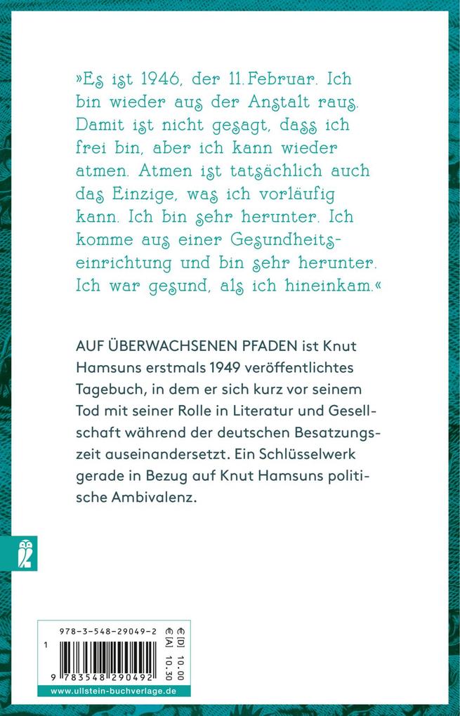 Weitere Ansicht: Auf überwachsenen Pfaden | Knut Hamsun