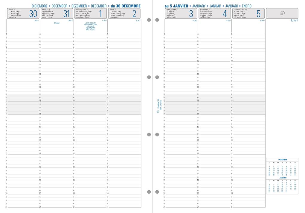 Produktbild: Kalender 1 Woche 2 Seiten senkrecht 2026