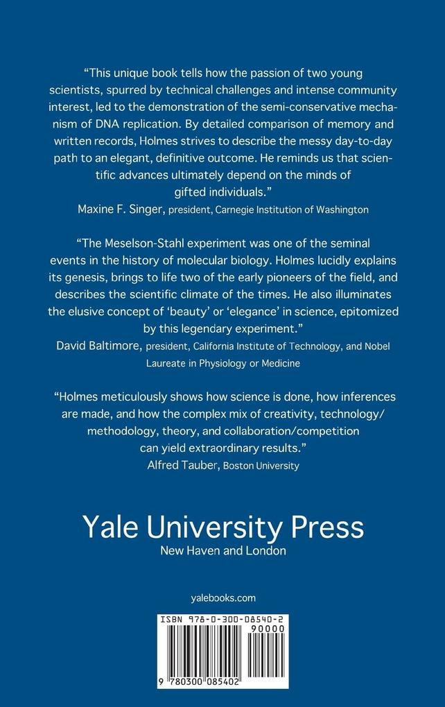 Weitere Ansicht: Meselson, Stahl, and the Replication of DNA | Frederic Lawrence Holmes