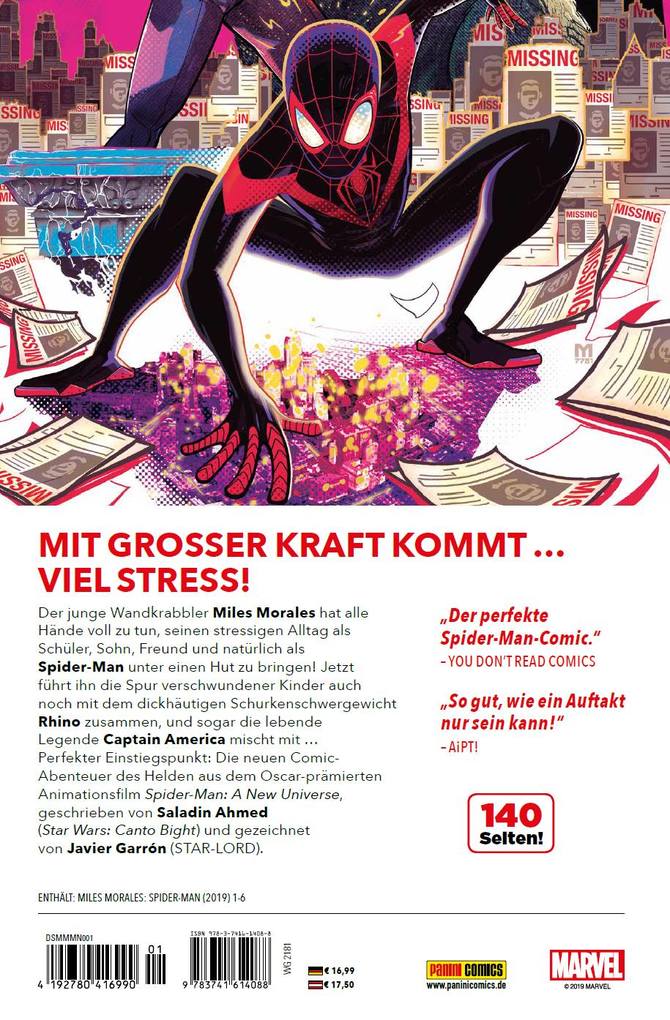 Weitere Ansicht: Miles Morales: Spider-Man - Neustart | Saladin Ahmed, Javier Garron