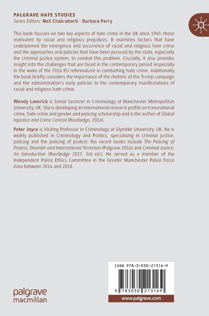 Weitere Ansicht: Racial and Religious Hate Crime | Wendy Laverick, Peter Joyce