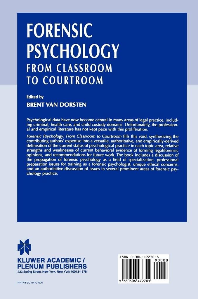 Weitere Ansicht: Forensic Psychology