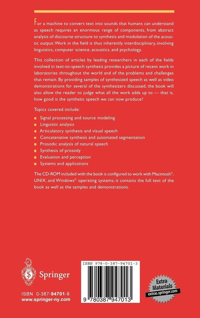 Weitere Ansicht: Progress in Speech Synthesis | Jan P. H. Van Santen, Richard W. Sproat, Joseph P. Olive