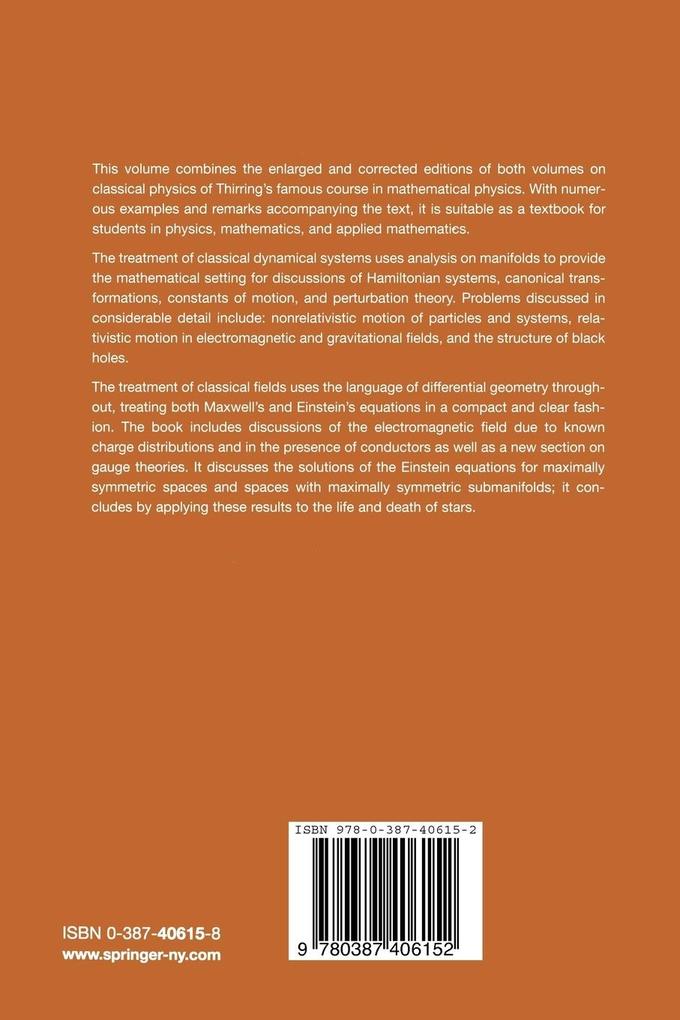 Weitere Ansicht: Classical Mathematical Physics | Walter Thirring