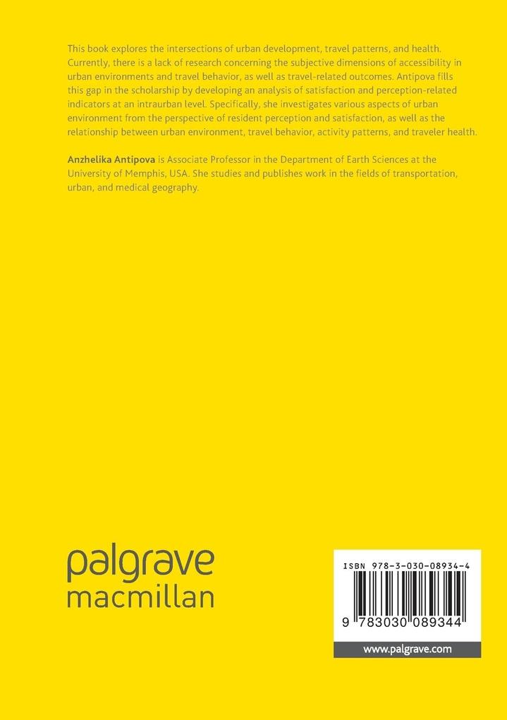 Weitere Ansicht: Urban Environment, Travel Behavior, Health, and Resident Satisfaction | Anzhelika Antipova