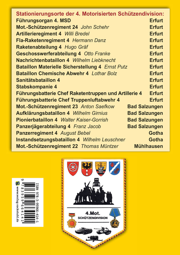 Weitere Ansicht: Die Geschichte der 4. Motorisierten Schützendivision der Nationalen Volksarmee 1956 bis 1990 | Martin Poller