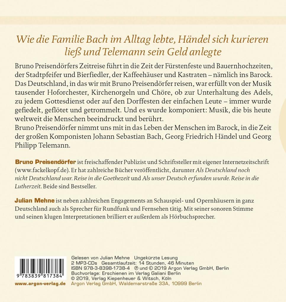 Weitere Ansicht: Als die Musik in Deutschland spielte | Bruno Preisendörfer