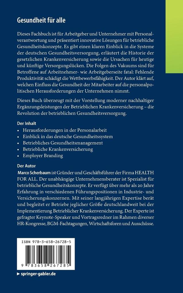 Weitere Ansicht: Gesundheit für alle - Revolution der betrieblichen Gesundheitsversorgung | Marco Scherbaum
