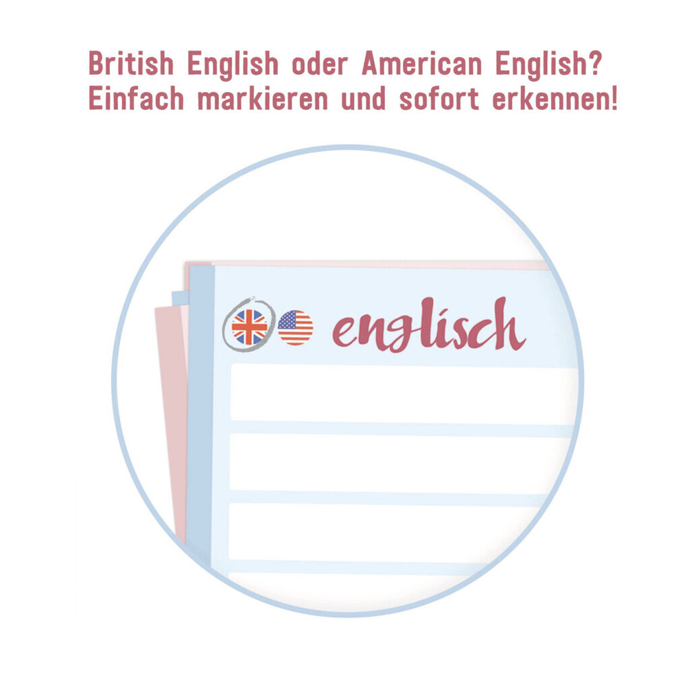 Weitere Ansicht: Vokabel-Karten Englisch 100 Stück A8, Standard einzeln