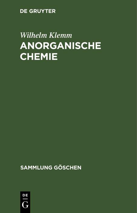 Produktbild: Anorganische Chemie | Wilhelm Klemm