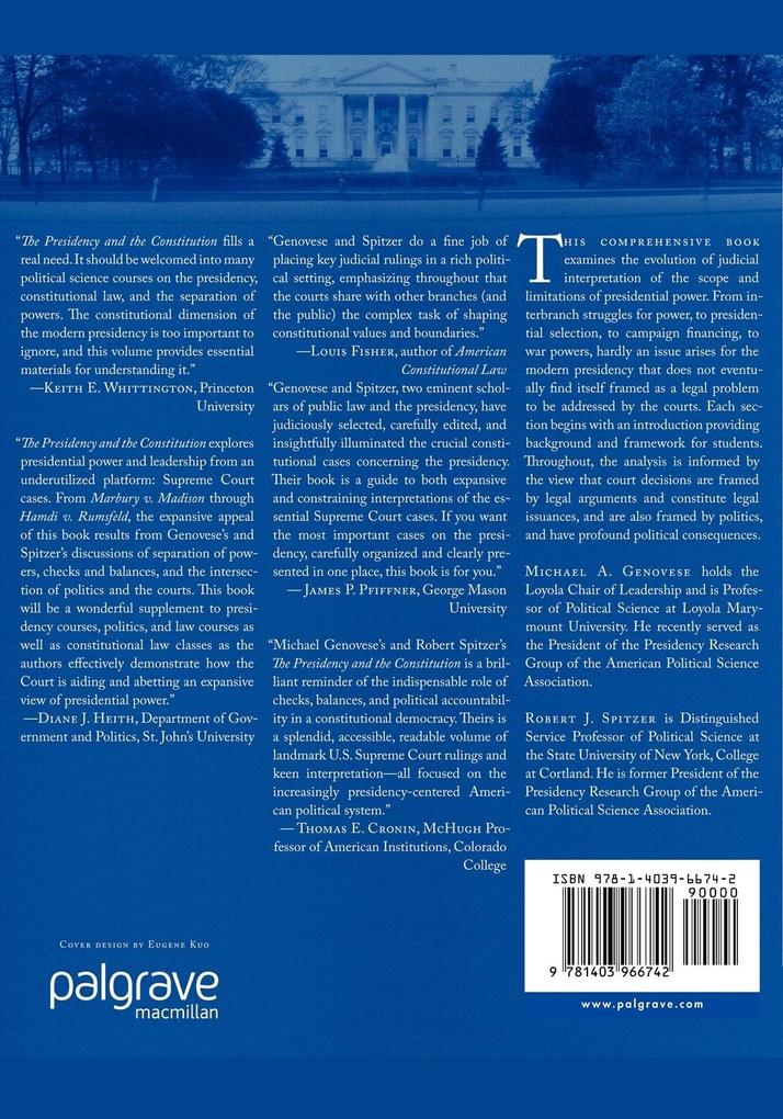 Weitere Ansicht: The Presidency and the Constitution | M. Genovese, R. Spitzer, Michael A. Genovese