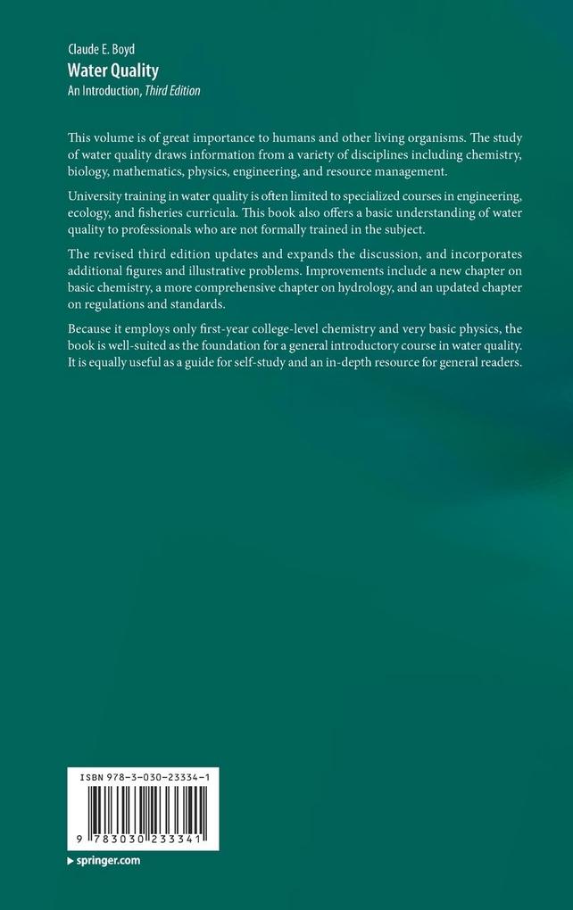 Weitere Ansicht: Water Quality | Claude E. Boyd