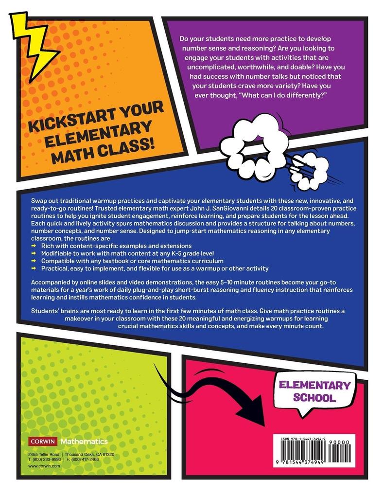 Weitere Ansicht: Daily Routines to Jump-Start Math Class, Elementary School | John J Sangiovanni