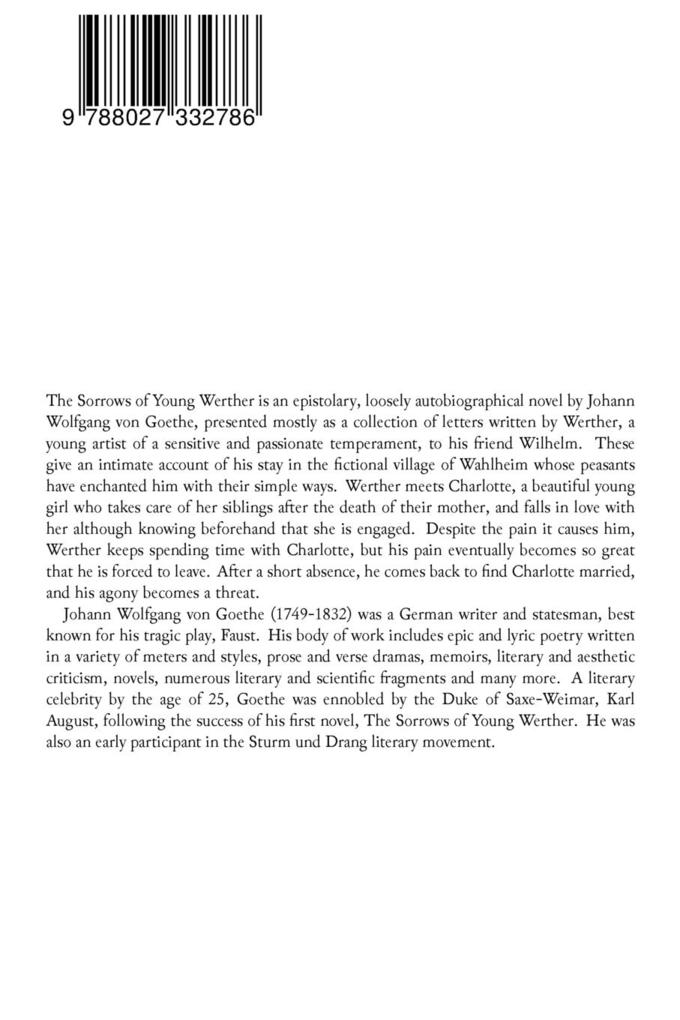 Weitere Ansicht: THE SORROWS OF YOUNG WERTHER (Literary Classics Series) | Johann Wolfgang von Goethe, R D Boylan