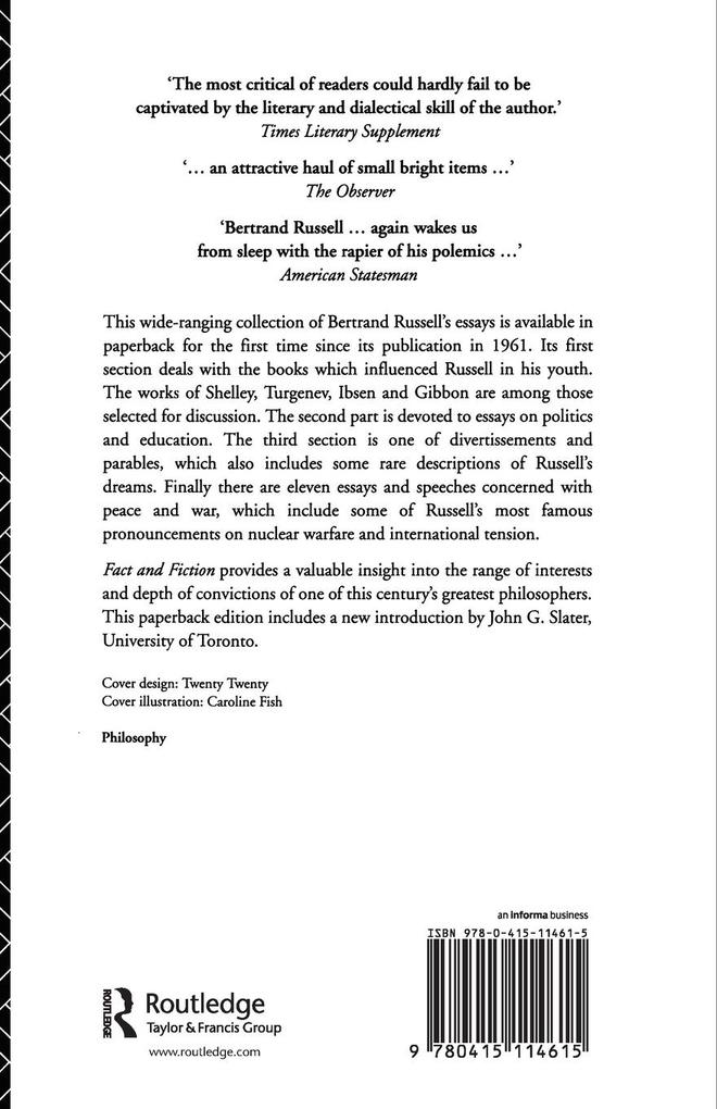 Weitere Ansicht: Fact and Fiction | Bertrand Russell
