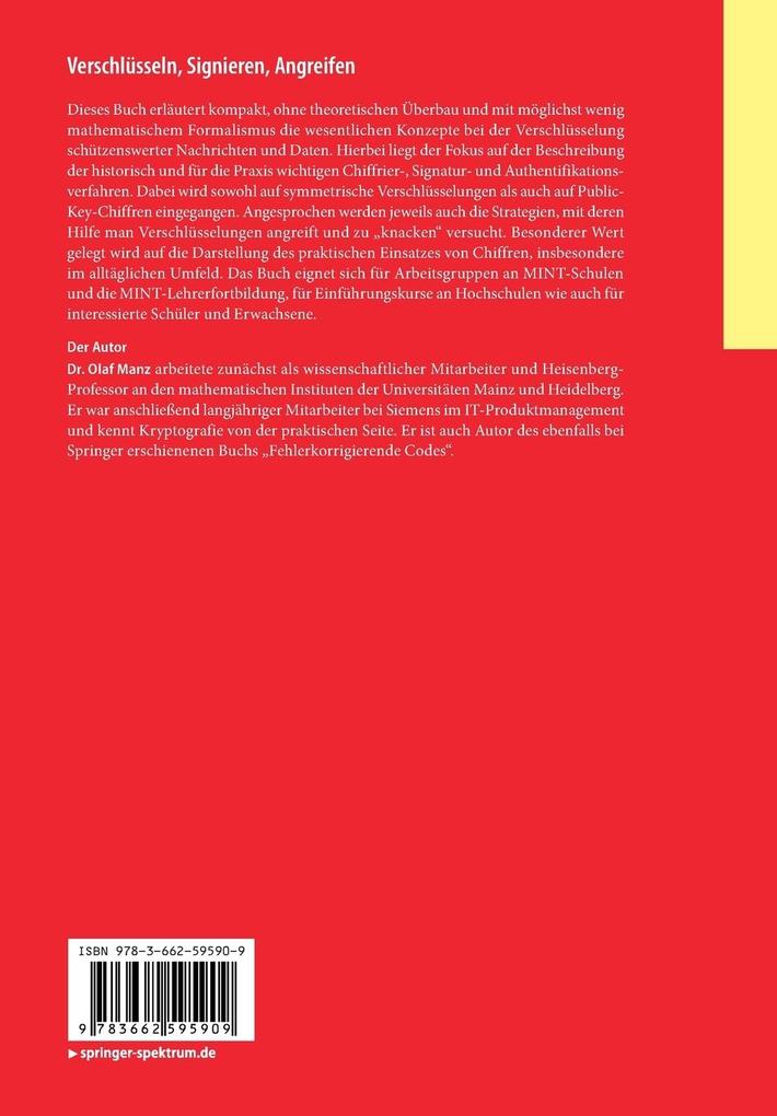 Weitere Ansicht: Verschlüsseln, Signieren, Angreifen | Olaf Manz