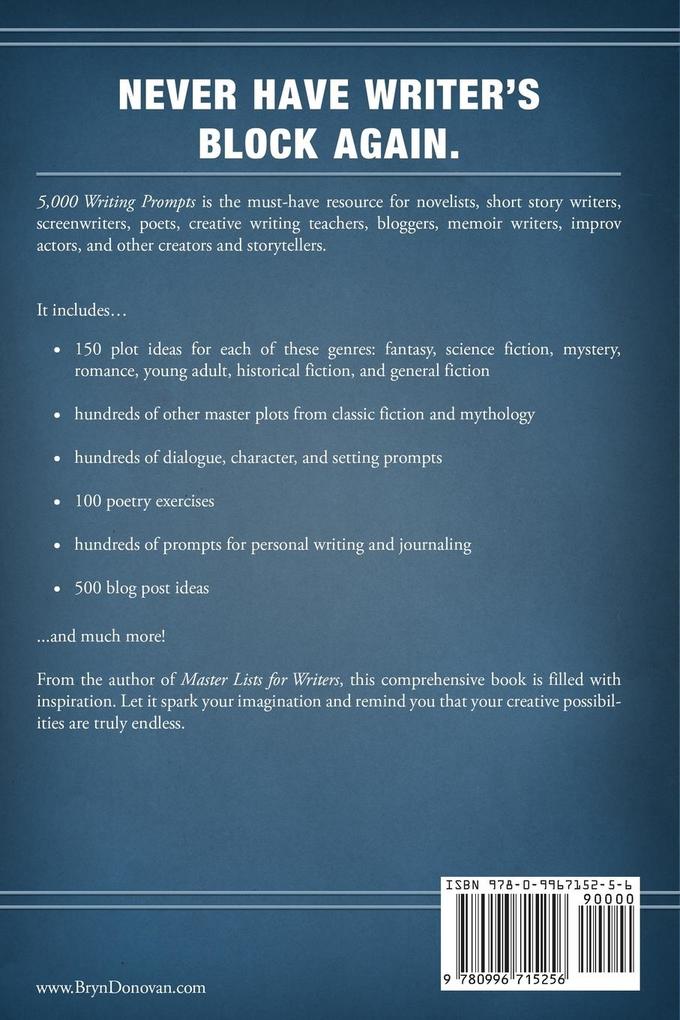 Weitere Ansicht: 5,000 WRITING PROMPTS | Bryn Donovan