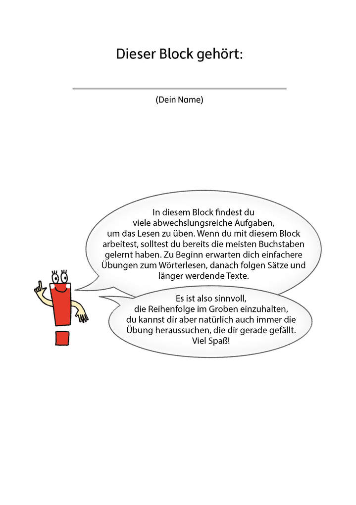 Weitere Ansicht: Quer durch die 1. Klasse, Lesen üben - A5-Übungsblock | Ulrike Maier