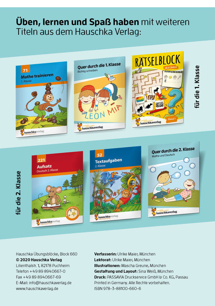 Weitere Ansicht: Quer durch die 1. Klasse, Lesen üben - A5-Übungsblock | Ulrike Maier