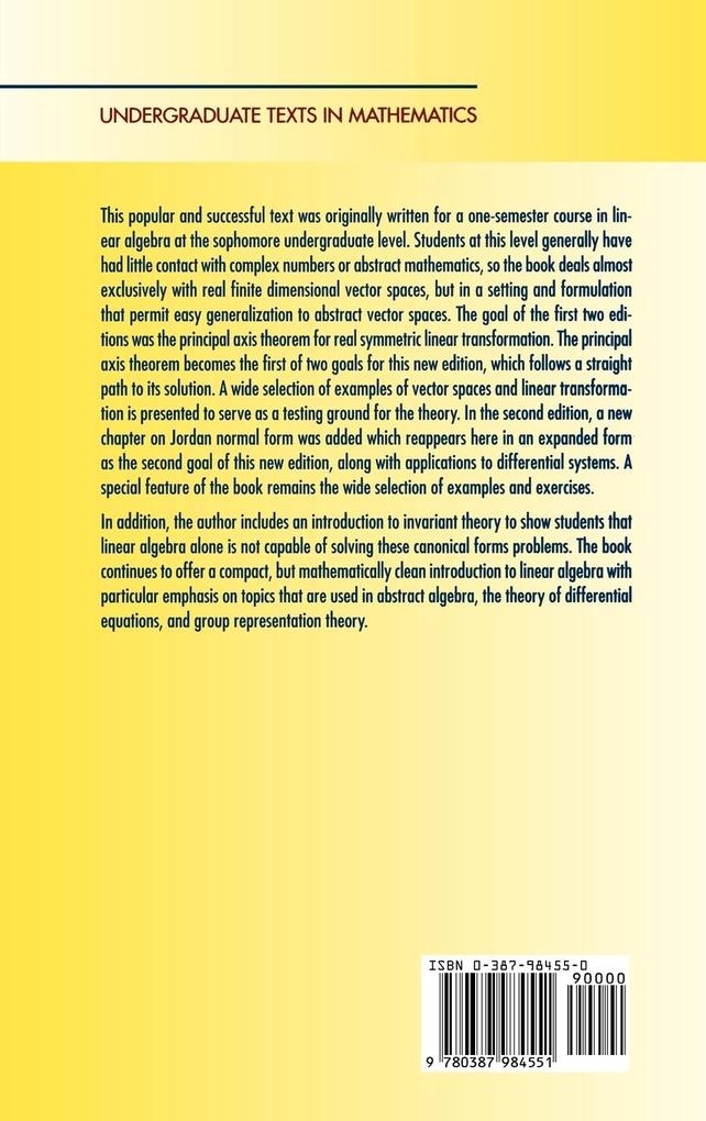 Weitere Ansicht: Linear Algebra | Larry Smith