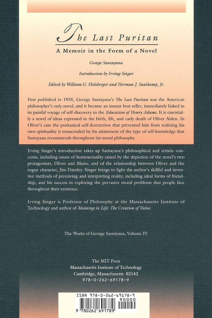 Weitere Ansicht: The Last Puritan | George Santayana