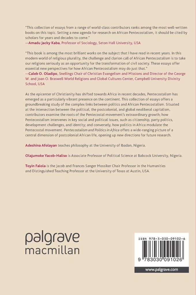 Weitere Ansicht: Pentecostalism and Politics in Africa