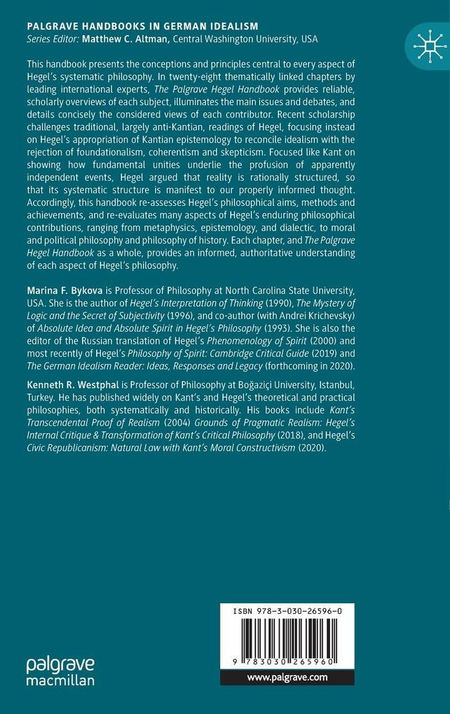 Weitere Ansicht: The Palgrave Hegel Handbook