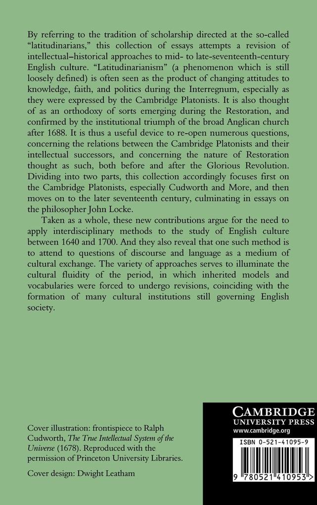 Weitere Ansicht: Philosophy, Science, and Religion in England 1640 1700