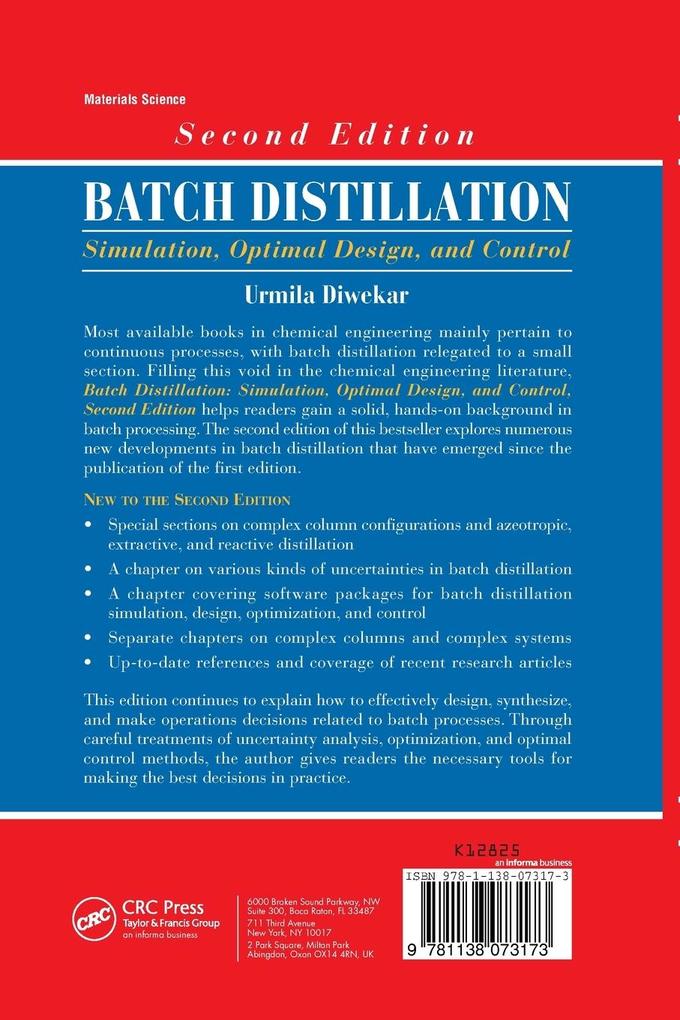Weitere Ansicht: Batch Distillation | Urmila Diwekar